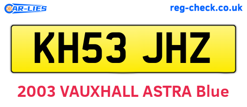 KH53JHZ are the vehicle registration plates.