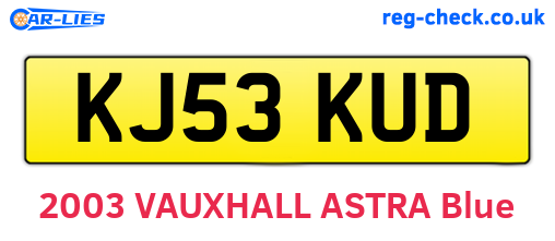 KJ53KUD are the vehicle registration plates.