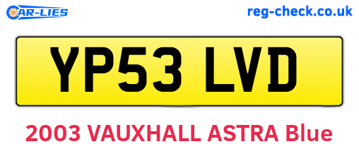 YP53LVD are the vehicle registration plates.