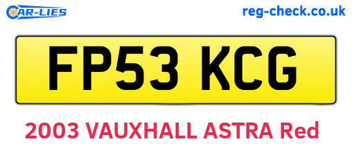 FP53KCG are the vehicle registration plates.