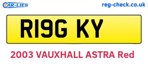 R19GKY are the vehicle registration plates.