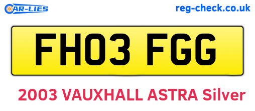 FH03FGG are the vehicle registration plates.