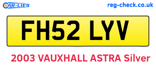 FH52LYV are the vehicle registration plates.