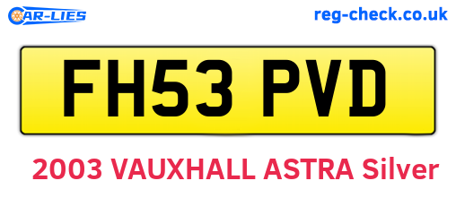 FH53PVD are the vehicle registration plates.