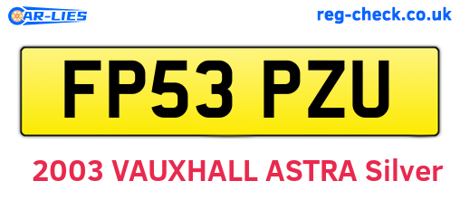 FP53PZU are the vehicle registration plates.