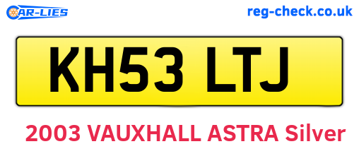 KH53LTJ are the vehicle registration plates.