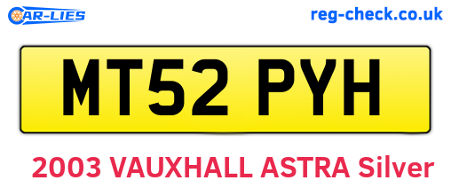 MT52PYH are the vehicle registration plates.