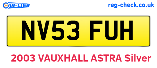 NV53FUH are the vehicle registration plates.