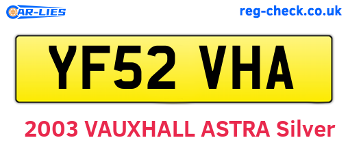 YF52VHA are the vehicle registration plates.