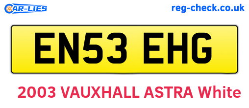 EN53EHG are the vehicle registration plates.