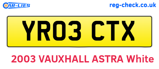 YR03CTX are the vehicle registration plates.