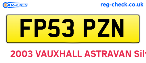 FP53PZN are the vehicle registration plates.