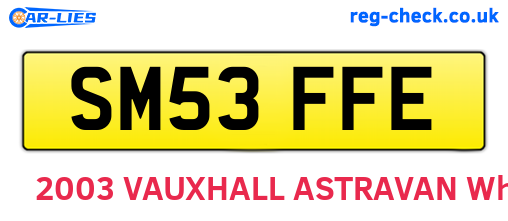 SM53FFE are the vehicle registration plates.