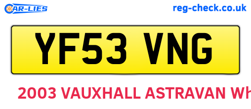 YF53VNG are the vehicle registration plates.
