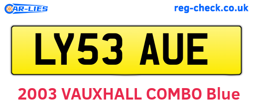 LY53AUE are the vehicle registration plates.
