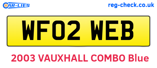 WF02WEB are the vehicle registration plates.
