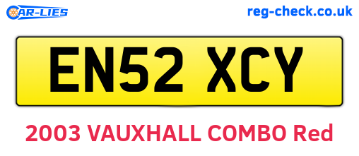 EN52XCY are the vehicle registration plates.