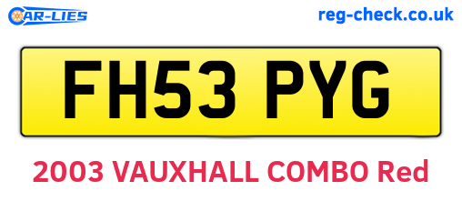 FH53PYG are the vehicle registration plates.