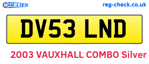 DV53LND are the vehicle registration plates.
