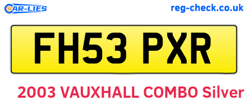 FH53PXR are the vehicle registration plates.