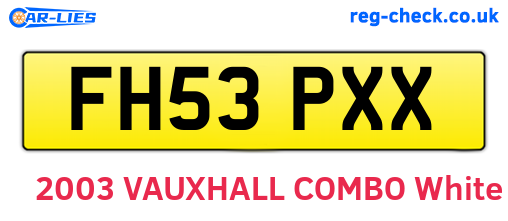 FH53PXX are the vehicle registration plates.
