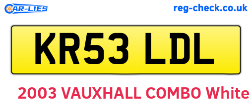 KR53LDL are the vehicle registration plates.