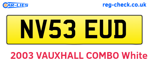 NV53EUD are the vehicle registration plates.