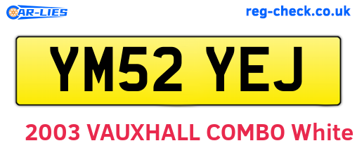 YM52YEJ are the vehicle registration plates.