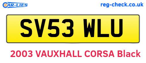SV53WLU are the vehicle registration plates.