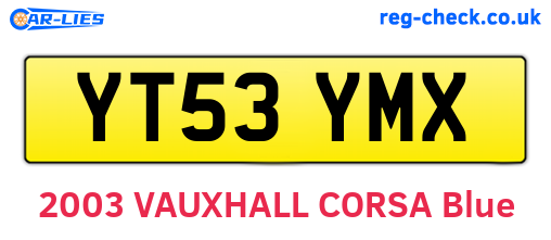 YT53YMX are the vehicle registration plates.