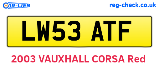 LW53ATF are the vehicle registration plates.