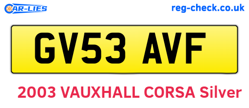 GV53AVF are the vehicle registration plates.