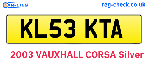 KL53KTA are the vehicle registration plates.