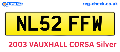 NL52FFW are the vehicle registration plates.