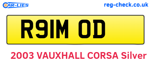R91MOD are the vehicle registration plates.
