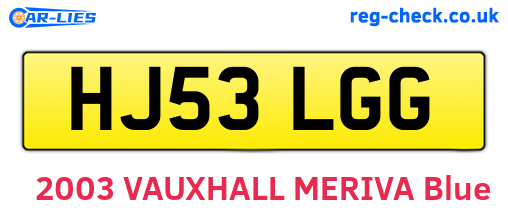 HJ53LGG are the vehicle registration plates.