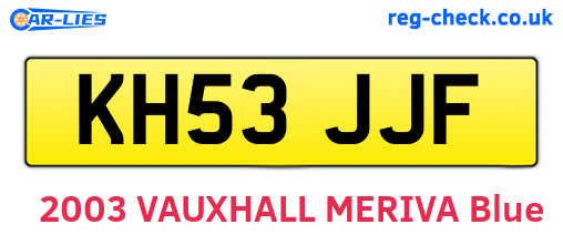 KH53JJF are the vehicle registration plates.