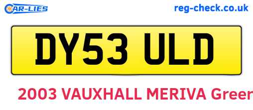 DY53ULD are the vehicle registration plates.