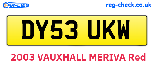 DY53UKW are the vehicle registration plates.