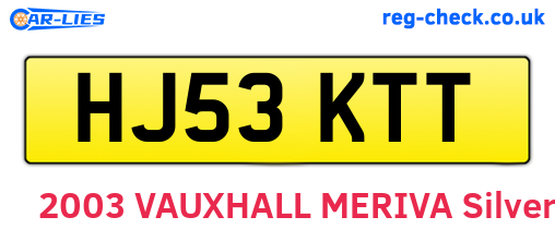 HJ53KTT are the vehicle registration plates.