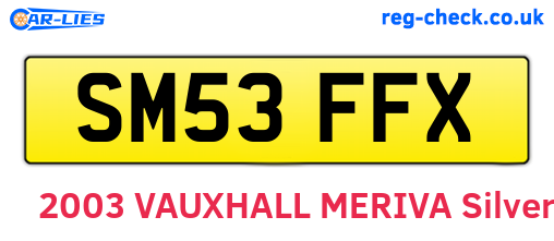SM53FFX are the vehicle registration plates.