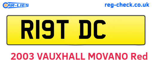 R19TDC are the vehicle registration plates.