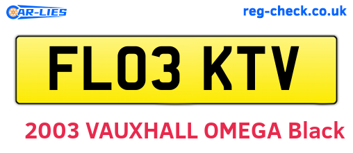 FL03KTV are the vehicle registration plates.