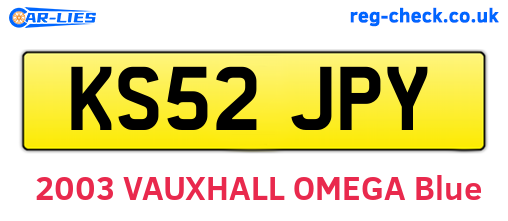 KS52JPY are the vehicle registration plates.