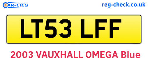 LT53LFF are the vehicle registration plates.
