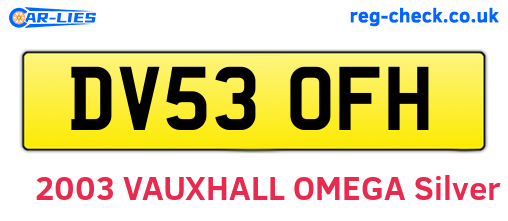 DV53OFH are the vehicle registration plates.