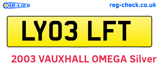 LY03LFT are the vehicle registration plates.