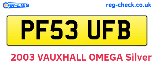 PF53UFB are the vehicle registration plates.