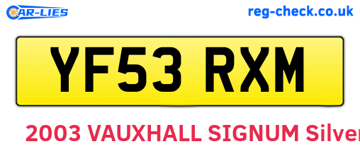 YF53RXM are the vehicle registration plates.