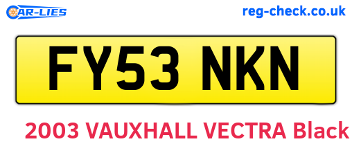 FY53NKN are the vehicle registration plates.